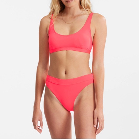 Billabong Bundle Of Bikini Bottoms! Pretty In Plaid High rise,&Sol Searcher pink - Picture 10 of 11